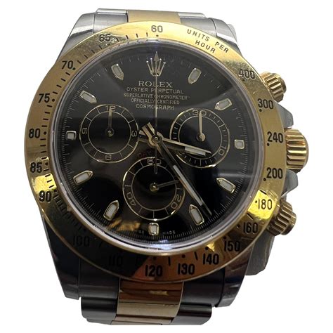 rolex daytona two tone black dial for sale|rolex daytona black dial price.